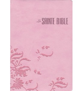 Bible souple similcuir rose arabesques 902