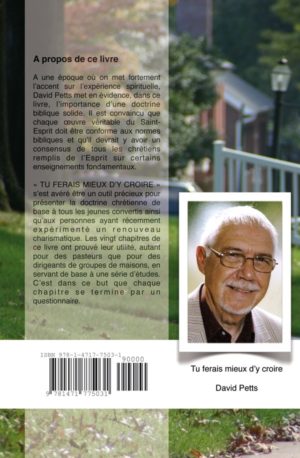 Tu ferais mieux d'y croire