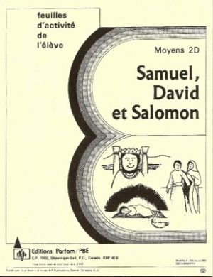 CAHIER ENFANT MOYENS 2D Samuel David et Salomon
