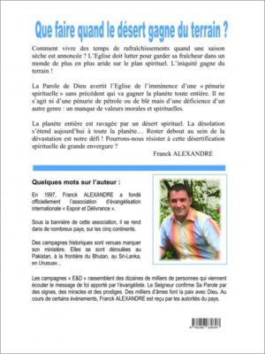 Avez-vous soif de quitter le désert ?