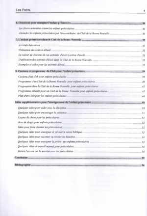 LES PETITS (préscolaires)