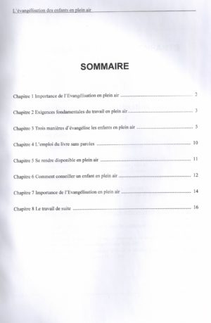 L'évangélisation des enfants en plein air