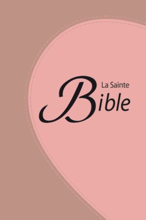 Bible Compacte Segond 1910 Modèle souple, duotone saumon, tranche dorée avec fermeture et ruban marque page