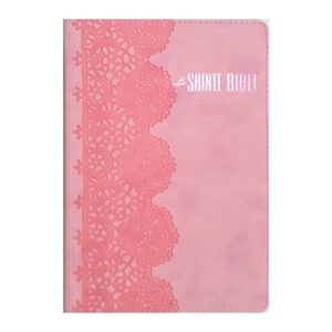 Bible Souple motif dentelle rose 201